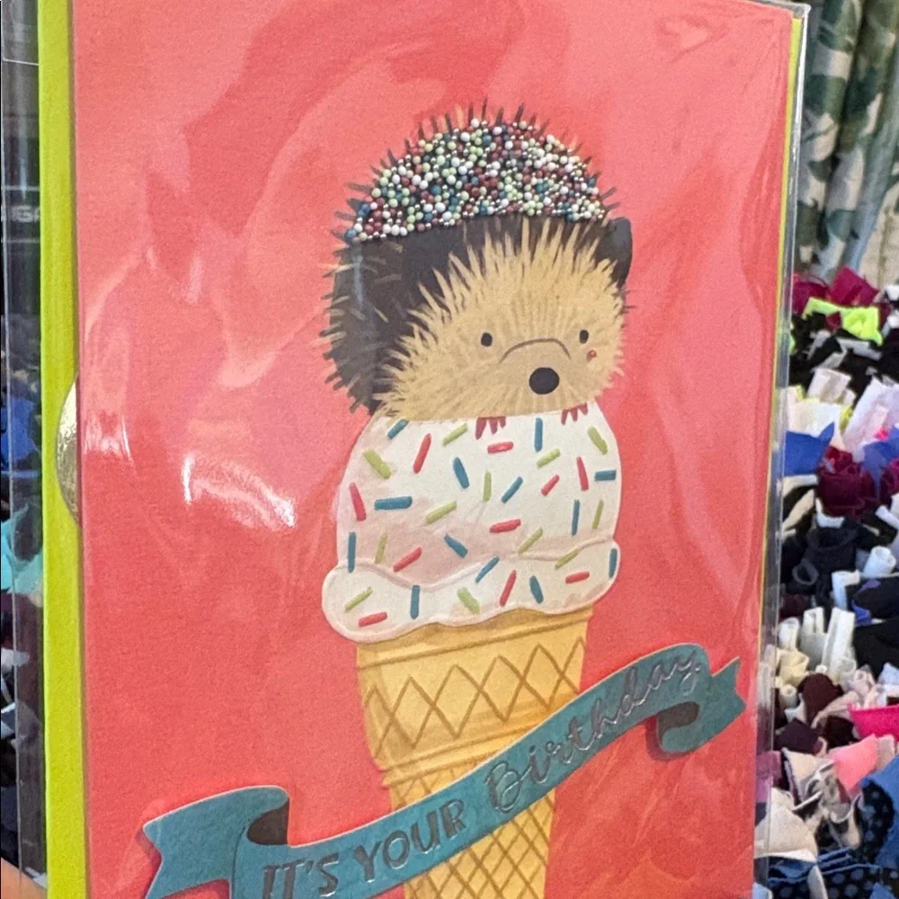 🆕Papyrus Birthday Hedgehog Greeting Card